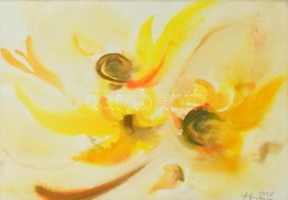 Azaduhi Varduca-Horenian (?-): Virág Tánc. Akvarell, Papír, Jelzett, üvegezett Keretben, 23×32 Cm - Andere & Zonder Classificatie