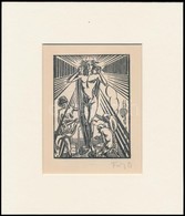 Fáy Dezső (1888-1954): Dicsfény. Fametszet, Papír, Utólagos Jelzéssel, Paszpartuban, 10×7 Cm - Autres & Non Classés