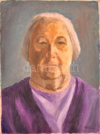 Holló Jelzéssel: Idős Asszony Portréja. Olaj, Vászon, 40×30 Cm - Andere & Zonder Classificatie