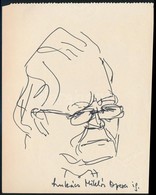 Vincze Lajos (1914-2002): Lukács Miklós. Tus, Papír, Jelzés Nélkül, 18×14 Cm - Andere & Zonder Classificatie