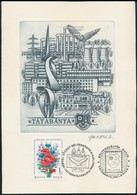 Vertel József (1922-1993): Tatabánya. Rézkarc, Papír, Jelzett, 10x11 Cm. Alkalmi Bélyegzéssel - Sonstige & Ohne Zuordnung