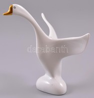 Hollóházi Porcelán Madár, Kézzel Festett, Jelzett, Hibátlan, M: 14,5 Cm - Andere & Zonder Classificatie