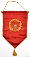 'Szocialista Brigád' Hímzett Piros Színű Selyem Zászló 38x24 Cm - Andere & Zonder Classificatie