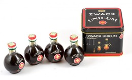 4 Db-os 0,05 L-es Zwack Unicum Díszdobozban - Altri & Non Classificati