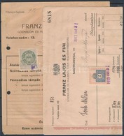 1913-1922 A Franz Lajos és Fiai Gőzmalom és Villamos üzem Céges Számlái - Ohne Zuordnung