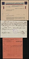 1870-1958 12 Db Ferencvárosi Irat (keresztlevél, Számla, Stb.) - Zonder Classificatie