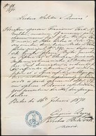 1870 Tabáni Szent Katalinról Címzett Plébánia által Kiállított Irat - Unclassified