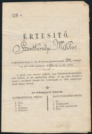 1894 A Marosvásárhelyi Református Kollégium értesítő Bizonyítványa - Zonder Classificatie