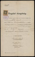 1906-1921 2 Db Okmány: Vizsgálati Bizonyítvány, Fizetésemelési értesítő; Okmánybélyeggel - Non Classés