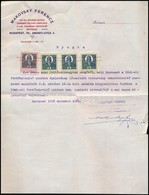 1928 Bp., Makovsky Ferenc építész Fejléces Levélpapírjára írt Nyugta Okmánybélyegekkel - Zonder Classificatie