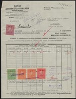 1928 Bp., Magyar Autogén-Gázaccumulátor Részvénytársaság Fejléces Számlája Okmánybélyegekkel - Zonder Classificatie