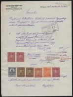 1928 Bp., Hegedűs Ferenc ácsmester Fejléces Levélpapírjára írt Számla Okmánybélyegekkel - Zonder Classificatie