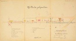 Cca 1890 A Kis-Várdai Vasútállomás Tervrajza, Valamint Az állomás Felvételi épületének Tervrajza. Kézzel Rajzolt. Magyar - Ohne Zuordnung