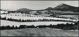 Cca 1970 Gebhardt György (1910-1993): Pilisi Táj, Aláírt Vintage Fotóművészeti Alkotás, 11x24 Cm +  	
Cca 1975 Gebhardt  - Andere & Zonder Classificatie