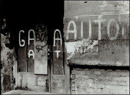Cca 1983 Negyedi Sándor: Graffiti, Feliratozott, Vintage Fotóművészeti Alkotás, A Magyar Fotográfia Avantgarde Korszakáb - Andere & Zonder Classificatie
