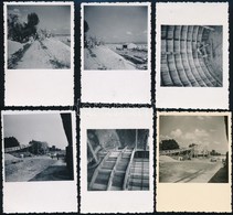 1943-1948 Hódmezővásárhely, Szivattyútelep építése, 11 Db Fotó, 6×9 és 8×11 Cm - Andere & Zonder Classificatie