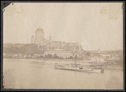 Cca 1870 Esztergomi Látkép A Duna Felől, 7,5x10,5 Cm, Karton 20x25 Cm - Andere & Zonder Classificatie
