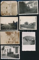 Cca 1930-1940 Régi Vasútállomások, 7 Db Fotó, Egy Részük Hátulján Feliratozva, Különböző Méretben - Andere & Zonder Classificatie