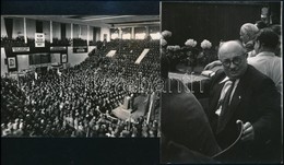 1945-1948 Az MKP Nagygyűlése és Egyesülési Kongresszus, 2 Db Sajtófotó, 9×12 Cm - Andere & Zonder Classificatie