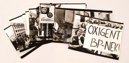 Cca 1989 Budapest, Zöldek Tüntetés A Budai Várban, Jelzés Nélküli Képriport, 12 Db Vintage Fotó, 18x24 Cm - Andere & Zonder Classificatie