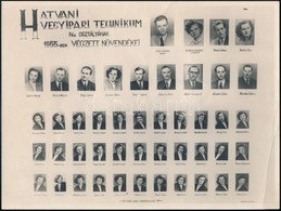 1955 Hatvan, Vegyipari Technikum IV. Ker., Dorottya Ált. Leánygimnázium Tanárai és Végzett Növendékei, Kistabló Nevesíte - Andere & Zonder Classificatie