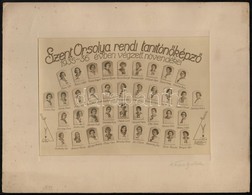 1936 Budapest, Szent Orsolya-rendi Tanítóképző Végzett Növendékei, Kistabló Nevesített Portrékkal, 15,2x22,2 Cm, Karton  - Andere & Zonder Classificatie