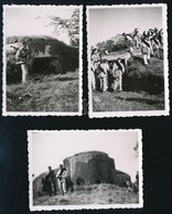 1941 Bunker, 3 Db Fotó, 6×8,5 Cm - Other & Unclassified