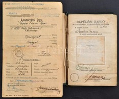 1940-43 Repülési Napló, Leszerelési Jegy Egy Személy Részére - Andere & Zonder Classificatie