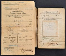 1940-43 Repülési Napló, Leszerelési Jegy Egy Személy Részére - Other & Unclassified