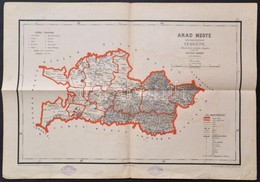 1880 Arad Megye Közigazgatási Térképe. Hátsek Ignác - A Magyar Szent Korona Országainak Megyei Térképei. Rajzolta Hátsek - Andere & Zonder Classificatie