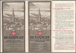 Cca 1938 Budapest Térkép és Információ Turistáknak Francia Nyelven Nagyon Jó állapotban. 80x50 Cm - Andere & Zonder Classificatie