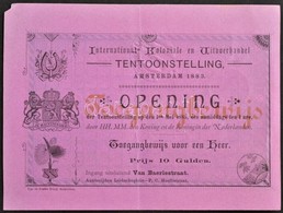 1883 Nemzetközi Gyarmati Kiállítás Sorszámozott Belépő / International Colonial Expo Numbered Entry Ticket. - Zonder Classificatie