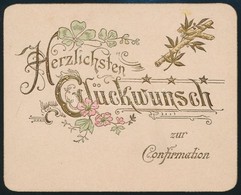 1901 Litografált, Dombornyomott Confirmációs Emlékkártya. / Embossed Litho Confirmation Booklet. 12x9cm - Non Classés