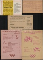 Cca 1906-1949 Sporteseményekkel Kapcsolatos Szórólapok, Meghívók, Stb., 7 Db - Zonder Classificatie