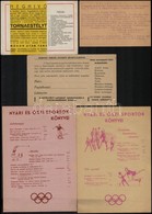 Cca 1906-1949 Sporteseményekkel Kapcsolatos Szórólapok, Meghívók, Stb., 7 Db - Unclassified