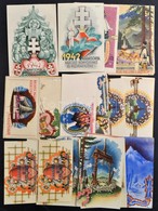 ** Cca 1930-1940 Légrády Sándor és Bozó Gyula Grafikusok által Tevezett Képeslapok és Kártyák. Össz 20 Db - Non Classificati