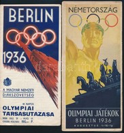 1936 2 Db Berlini Olimpia Magyar Nyelvű Prospektus - Non Classificati