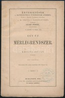 Kruspér István: Egy új Mérlegrendszer. Bp.,1878, MTA, 20 P.+1 T. Kiadói Papírkötés, Felvágatlan Lapokkal, Jó állapotban. - Ohne Zuordnung