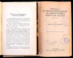Szinnyei Ferenc: Novella- és Regényirodalmunk Az Abszolutizmus Korának Elején I-II. Bp., 1929, MTA. Félvászon Kötés, Jó  - Zonder Classificatie