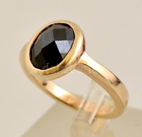 Aranyozott Ezüst(Ag) Gyűrű, Gránát Kővel, Jelzett, Méret: 52, Bruttó: 5,6 G - Andere & Zonder Classificatie
