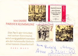 1971, DDR, "100 Jahre Pariser Kommune", Kompletter Satz, Echt Gelaufen - 1971-1980