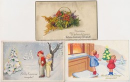 ** * 44 Db RÉGI Karácsonyi üdvözlő Képeslap / 44 Pre-1945 Christmas Greeting Postcards - Ohne Zuordnung