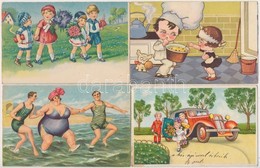 ** * 16 Db RÉGI Motívumlap, Művész és Gyerekek / 16 Pre-1945 Motive Postcards, Children And Art - Non Classés