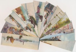 ** Velence, Venice, Venezia; - 12 Db Használatlan Mini Képeslap Tokban /  12 Unused Pre-1945 Mini Postcards In Their Cas - Non Classés