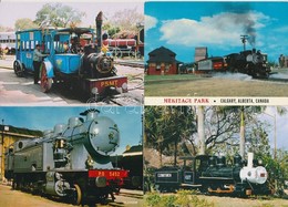 ** 15 Db MODERN Külföldi Vasút Motívumlap Gőzmozdonyokkal / 15 Modern European Railway Motive Postcards With Locomotives - Non Classificati