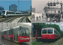 ** 10 Db MODERN Magyar BKV Motívumlap Metro, Busz, Troli, Fogaskerekű / 10 Modern Hungarian Railway Motive Postcards Fro - Non Classés