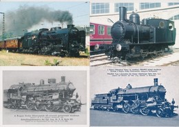 ** 8 Db MODERN Magyar Gőzmozdony, Vasút Motívumlap / 8 Modern Hungarian Railway Motive Postcards With Locomotives - Non Classés