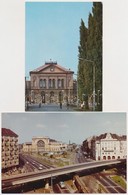 ** 8 Db MODERN Magyar Vasútállomás és Hajókikötő / 8 Modern Hungarian Town-view Postcards With Railway Stations And Port - Zonder Classificatie