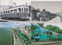 ** 8 Db MODERN Magyar HÉV Vasút Motívumlap / 8 Modern Hungarian Railway Motive Postcards With Trains - Ohne Zuordnung