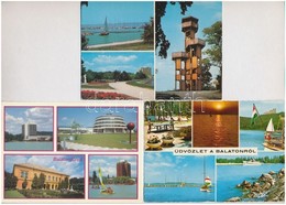 ** * Balaton és Környéke - 8 Db Modern Városképes Lap / 8 Modern Town-view Postcards - Zonder Classificatie